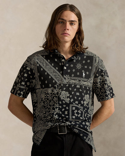 Ralph Lauren Classic Fit Bandanna Mesh Polo Shirt