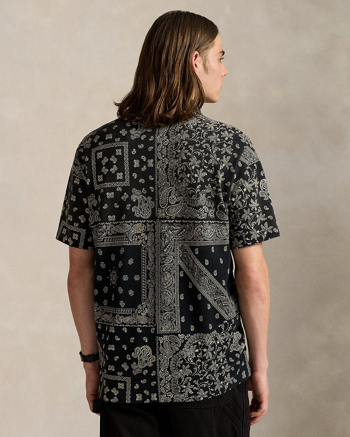Ralph Lauren Classic Fit Bandanna Mesh Polo Shirt