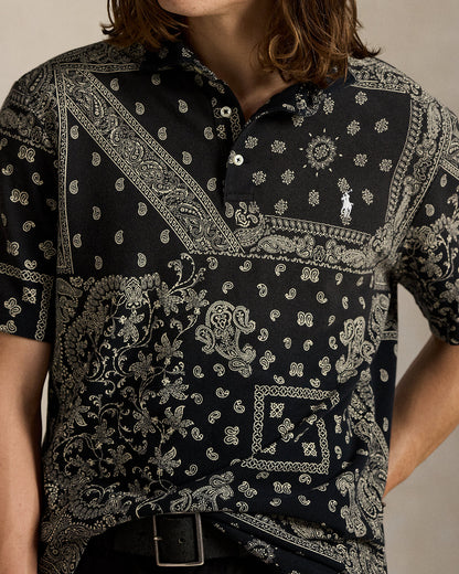 Ralph Lauren Classic Fit Bandanna Mesh Polo Shirt