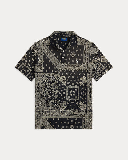 Ralph Lauren Classic Fit Bandanna Mesh Polo Shirt