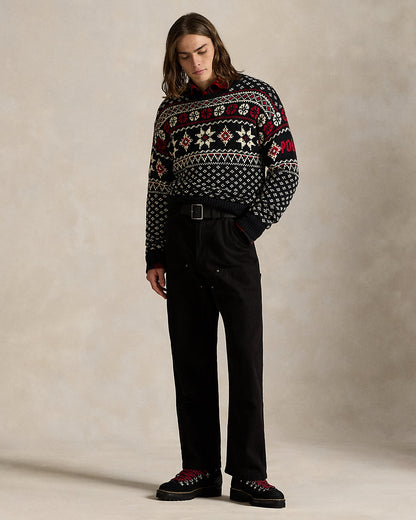 Ralph Lauren Snowflake CottonCashmere Sweater
