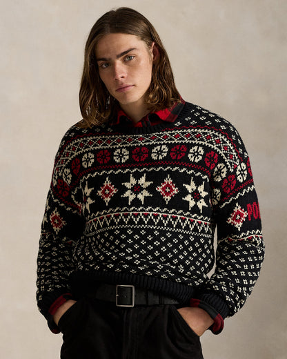 Ralph Lauren Snowflake CottonCashmere Sweater