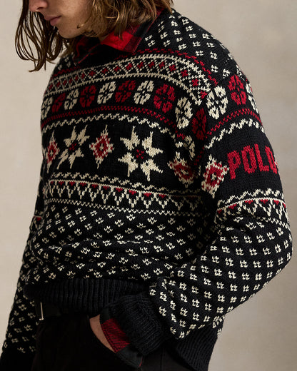 Ralph Lauren Snowflake CottonCashmere Sweater