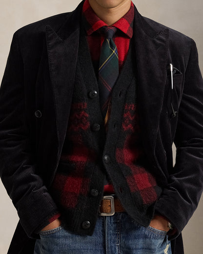 Ralph Lauren Buffalo Check MooseGraphic Cardigan