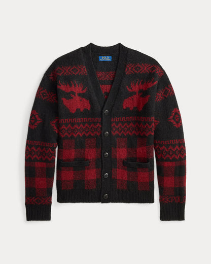 Ralph Lauren Buffalo Check MooseGraphic Cardigan