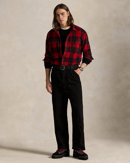 Ralph Lauren Plaid Knit Flannel Overshirt