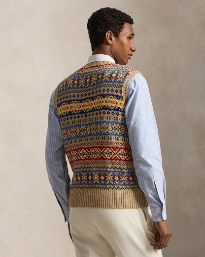 Ralph Lauren Fair Isle CottonLinen Sweater Vest