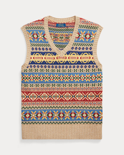 Ralph Lauren Fair Isle CottonLinen Sweater Vest