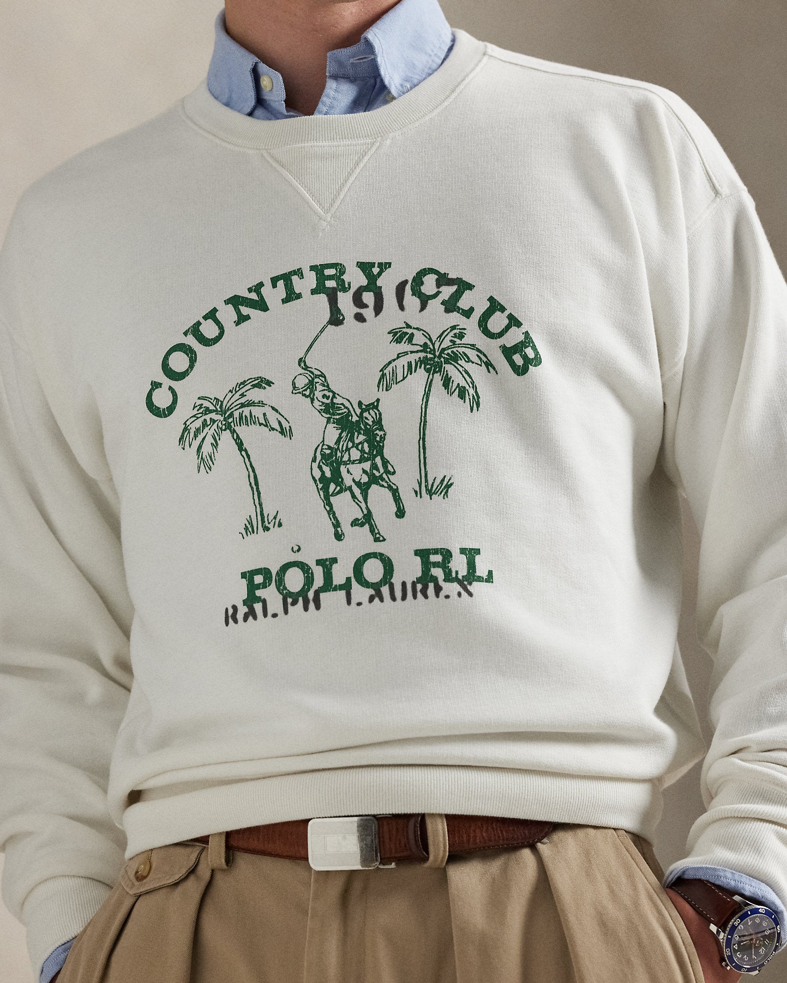 Ralph Lauren Vintage Fit Fleece Graphic Sweatshirt