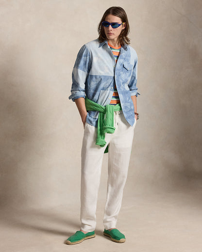 Ralph Lauren Classic Fit Patchwork Chambray Shirt