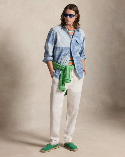 Ralph Lauren Classic Fit Patchwork Chambray Shirt