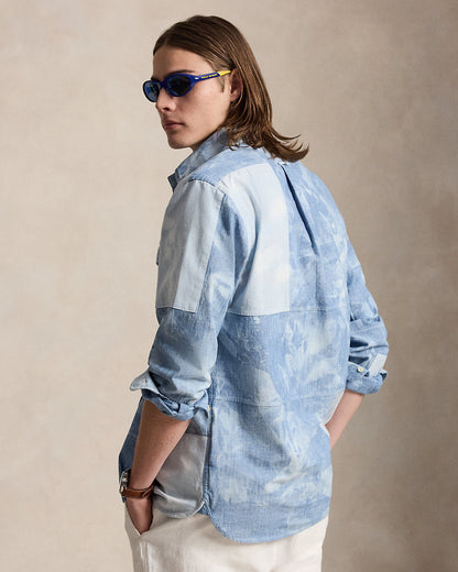 Ralph Lauren Classic Fit Patchwork Chambray Shirt
