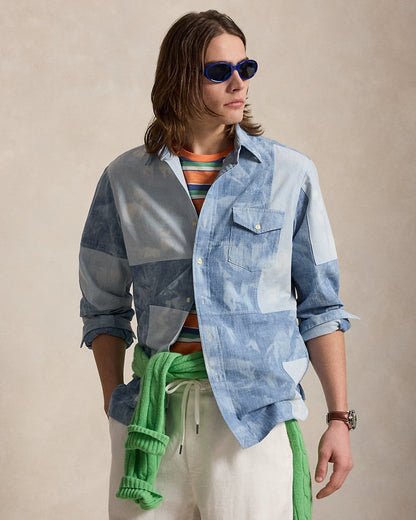 Ralph Lauren Classic Fit Patchwork Chambray Shirt