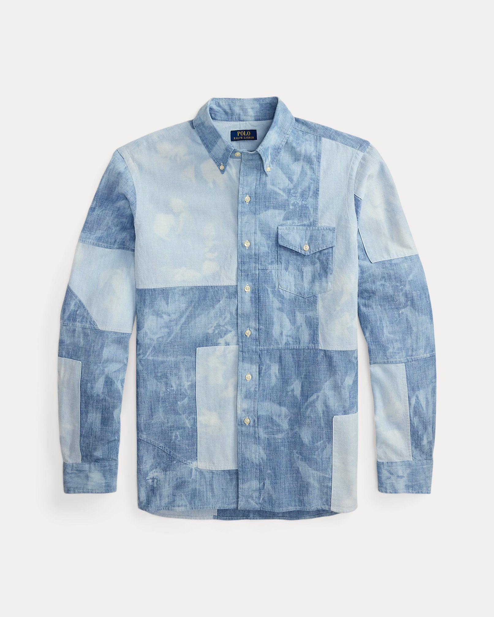 Ralph Lauren Classic Fit Patchwork Chambray Shirt