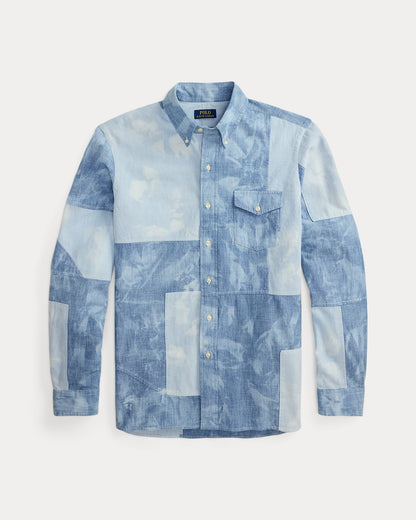 Ralph Lauren Classic Fit Patchwork Chambray Shirt