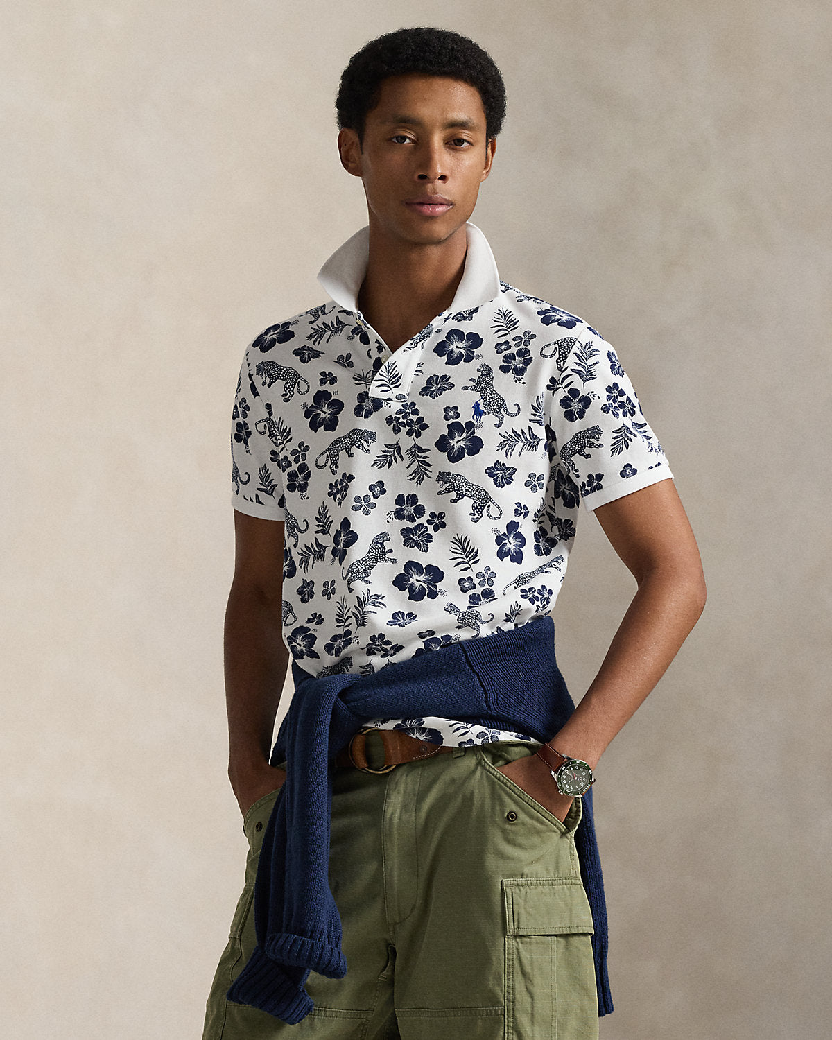 Ralph Lauren Classic Fit Tropical Mesh Polo Shirt