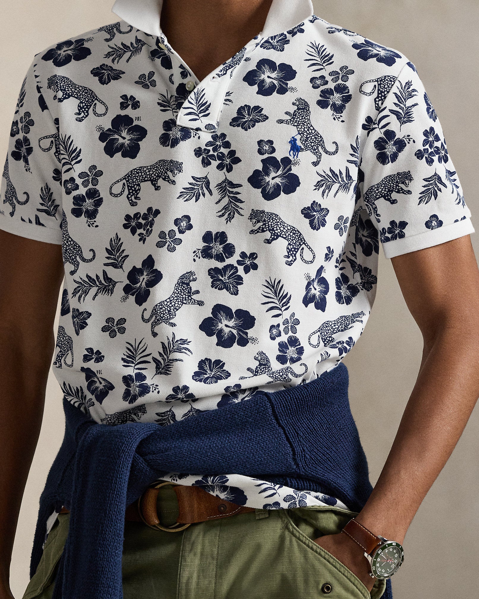 Ralph Lauren Classic Fit Tropical Mesh Polo Shirt