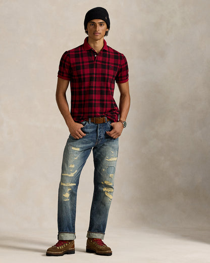 Ralph Lauren Classic Fit Plaid Mesh Polo Shirt