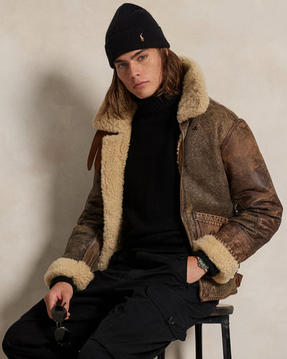 Ralph Lauren SuedePatch WoolCashmere Sweater