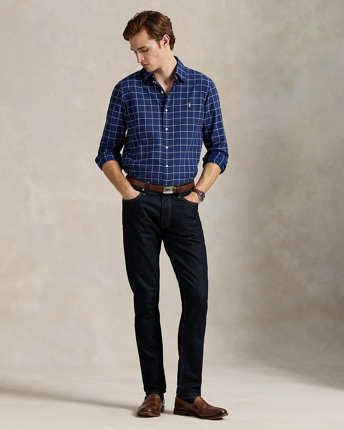 Ralph Lauren Classic Fit Windowpane Oxford Shirt