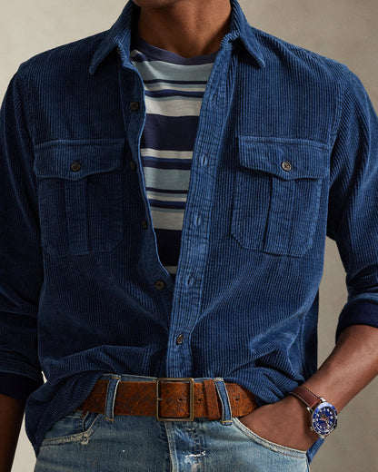Ralph Lauren Classic Fit Indigo Corduroy Workshirt