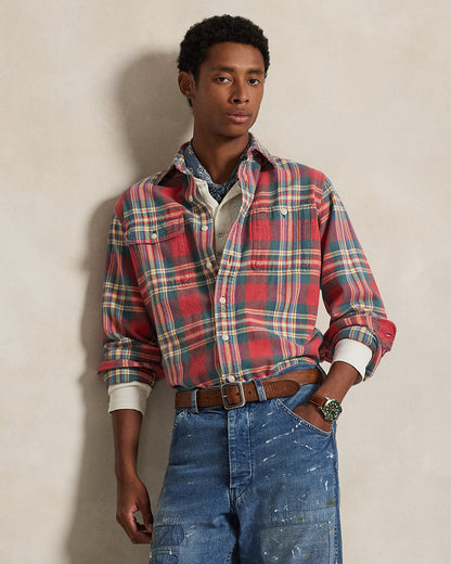 Ralph Lauren Classic Fit Plaid Flannel Workshirt