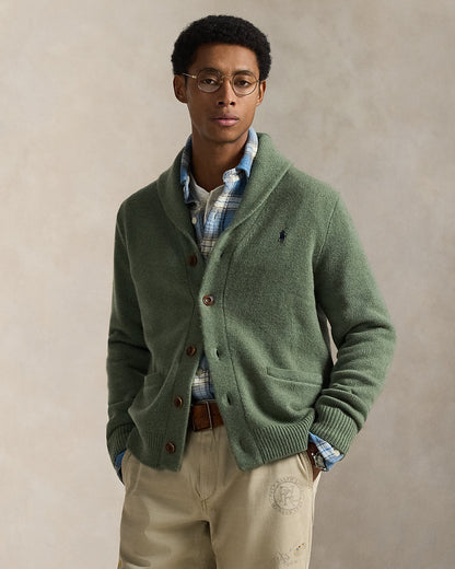 Ralph Lauren WoolCashmere ShawlCollar Cardigan