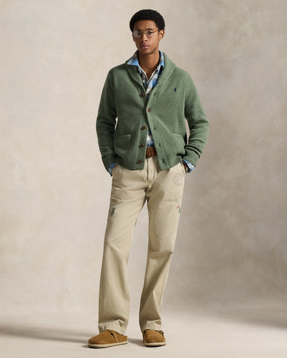 Ralph Lauren WoolCashmere ShawlCollar Cardigan