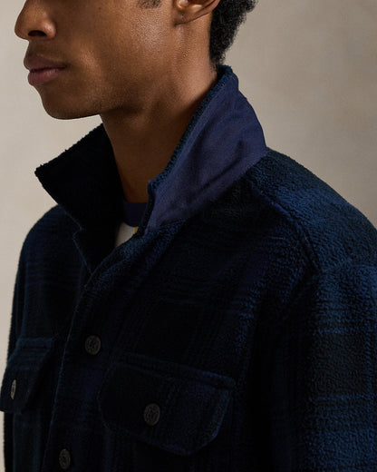 Ralph Lauren Plaid Pile Fleece Overshirt