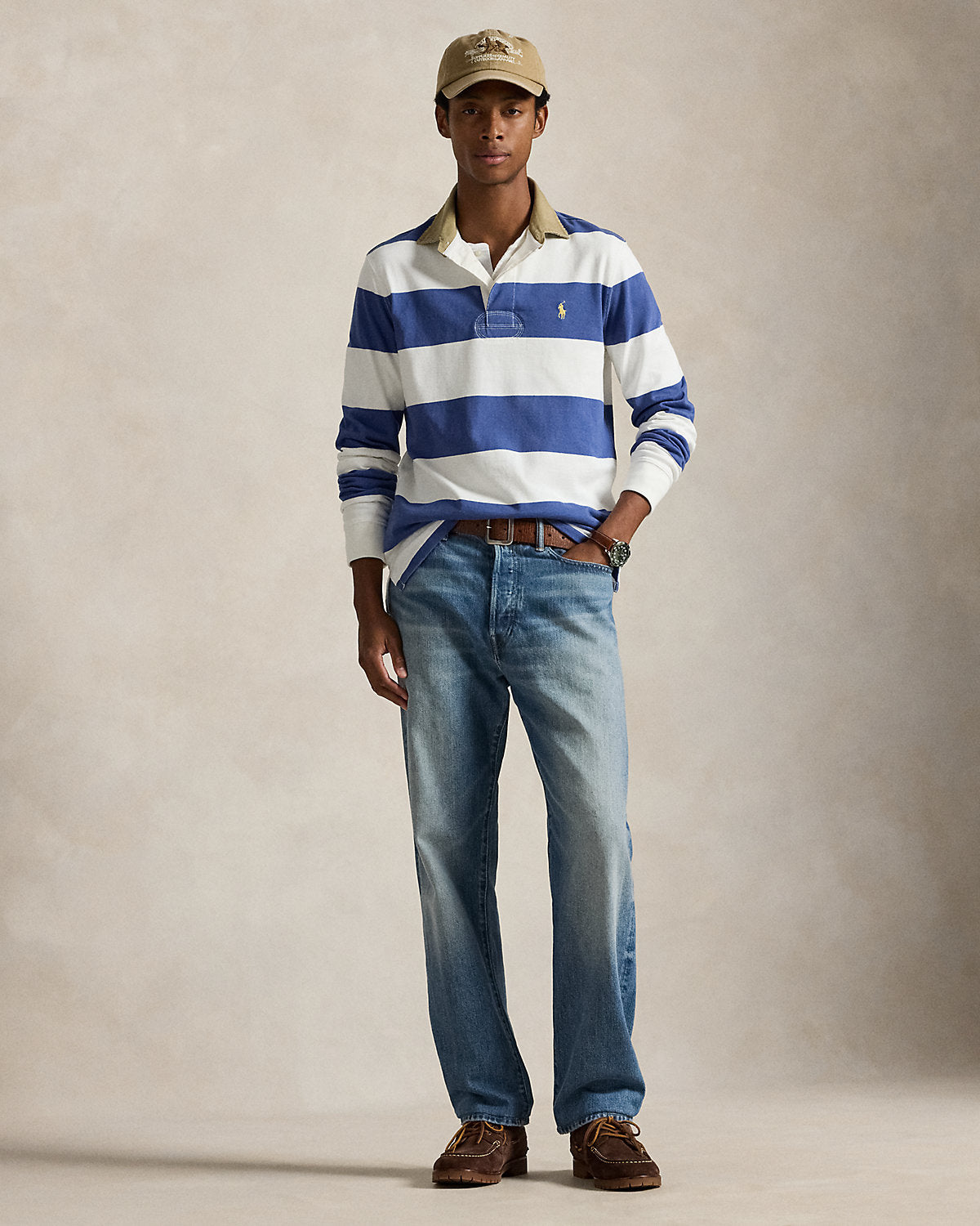 Ralph Lauren Classic Fit KhakiCollar Rugby Shirt