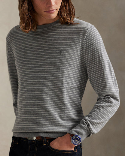 Ralph Lauren Striped Washable Wool Sweater
