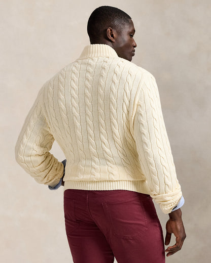 Ralph Lauren CableKnit Cotton QuarterZip Sweater