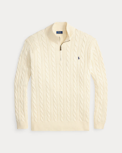 Ralph Lauren CableKnit Cotton QuarterZip Sweater