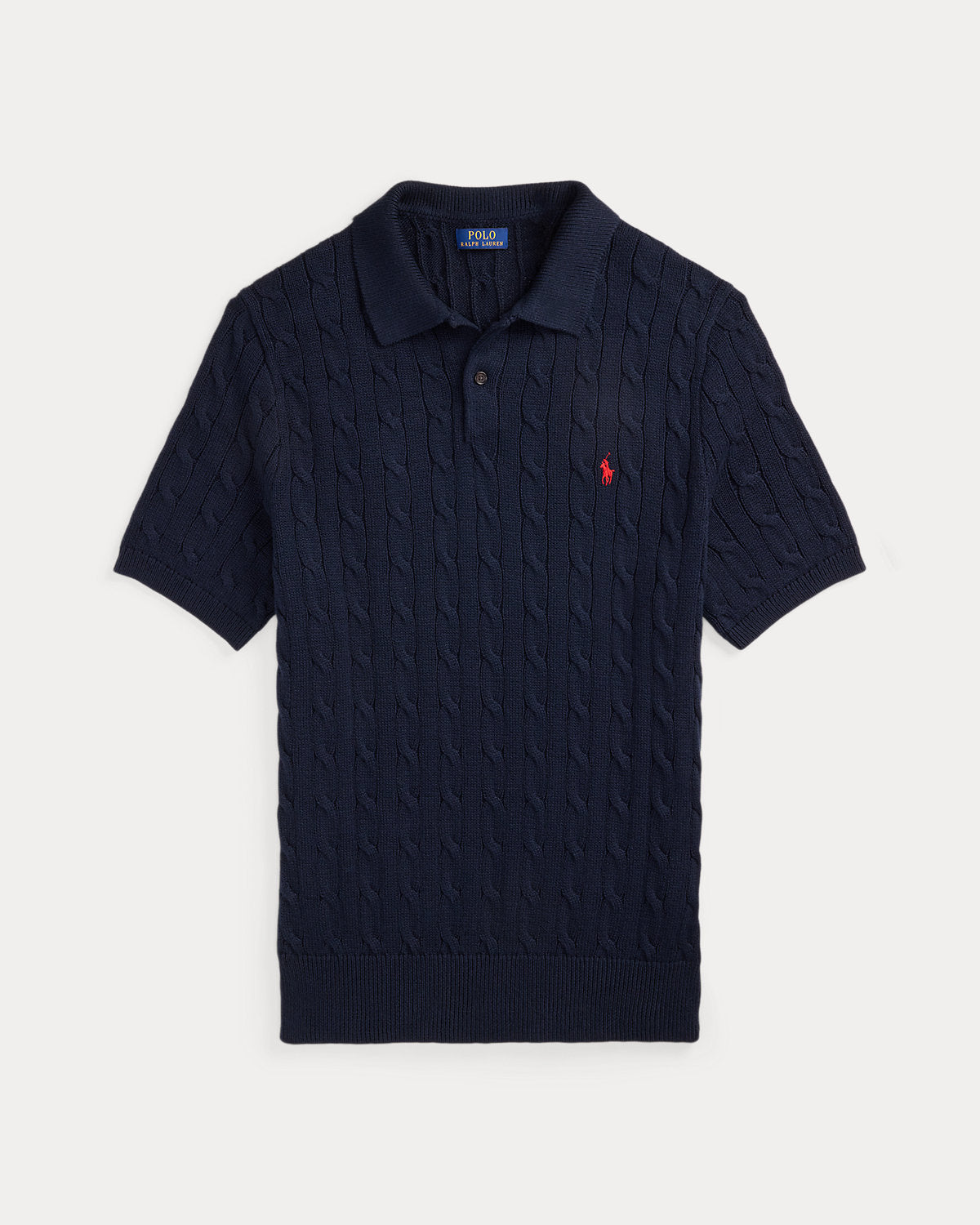 Ralph Lauren CableKnit Cotton Polo Sweater