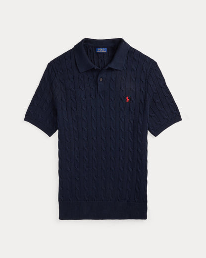 Ralph Lauren CableKnit Cotton Polo Sweater