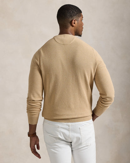 Ralph Lauren MeshKnit Cotton Crewneck Sweater