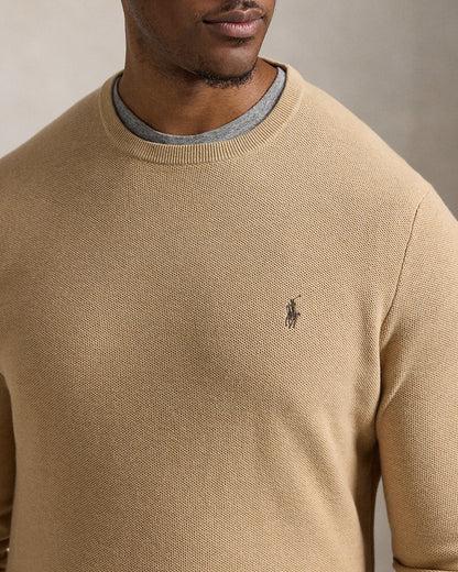 Ralph Lauren MeshKnit Cotton Crewneck Sweater