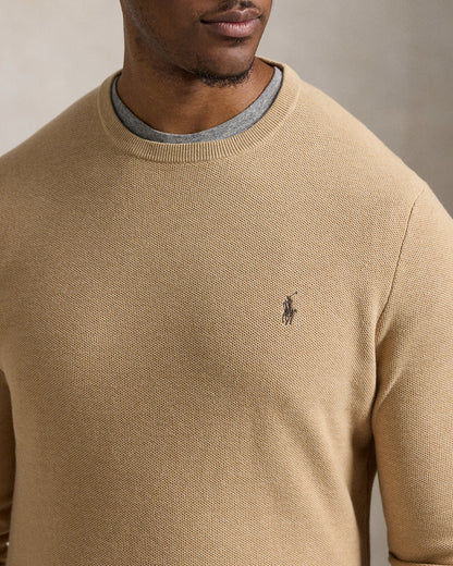 Ralph Lauren MeshKnit Cotton Crewneck Sweater