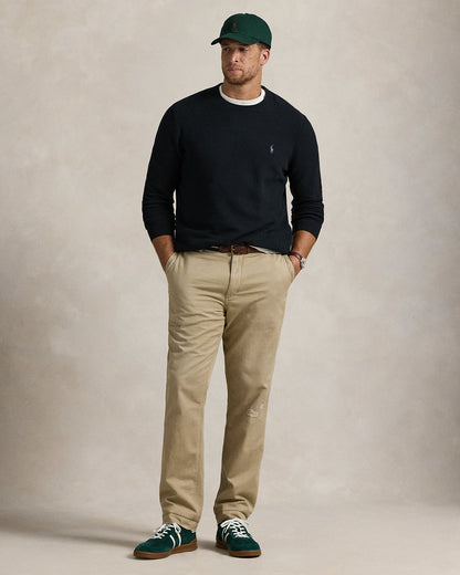 Ralph Lauren MeshKnit Cotton Crewneck Sweater