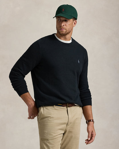 Ralph Lauren MeshKnit Cotton Crewneck Sweater