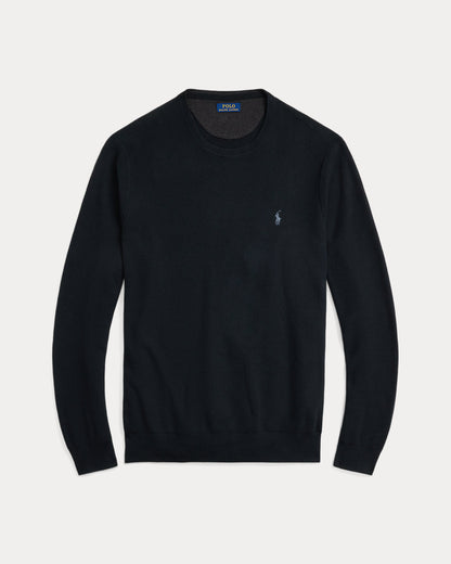 Ralph Lauren MeshKnit Cotton Crewneck Sweater
