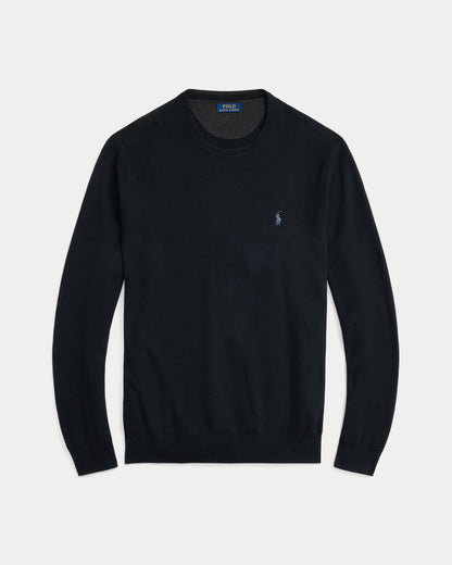 Ralph Lauren MeshKnit Cotton Crewneck Sweater