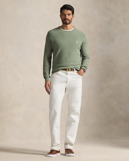 Ralph Lauren MeshKnit Cotton Crewneck Sweater