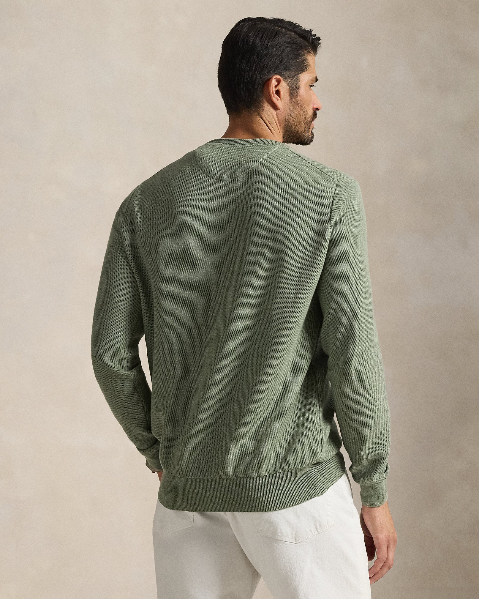 Ralph Lauren MeshKnit Cotton Crewneck Sweater