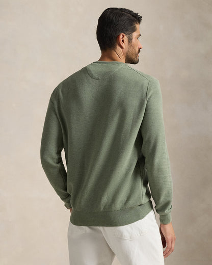 Ralph Lauren MeshKnit Cotton Crewneck Sweater