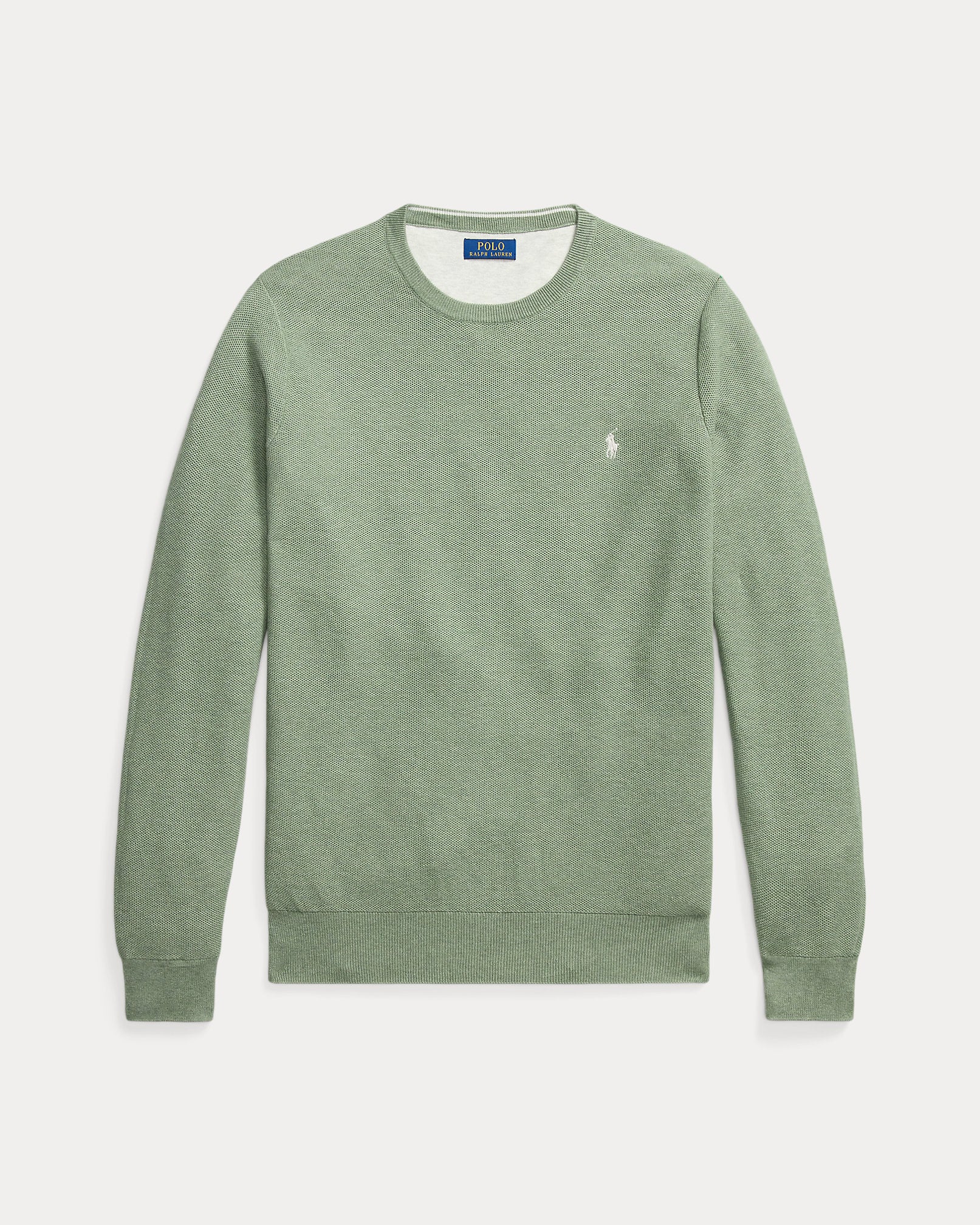 Ralph Lauren MeshKnit Cotton Crewneck Sweater