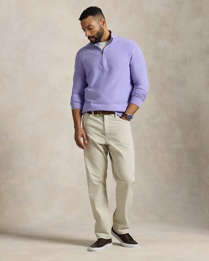 Ralph Lauren MeshKnit Cotton QuarterZip Sweater