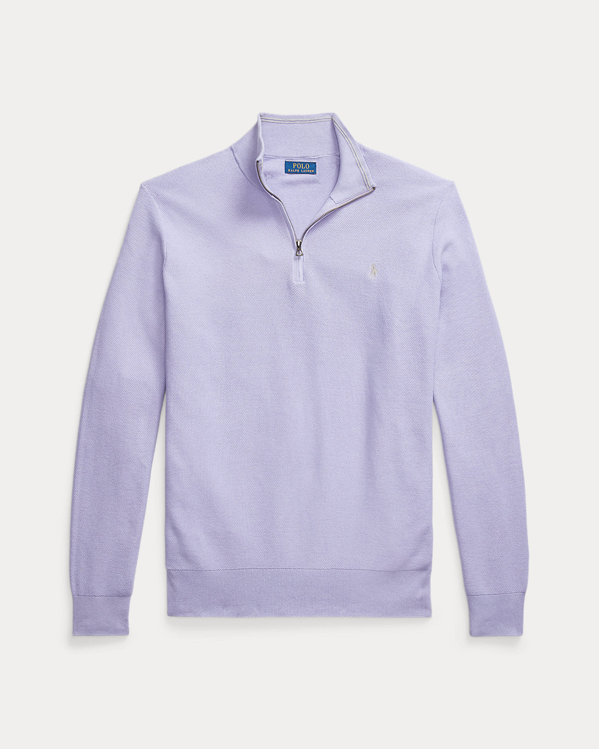 Ralph Lauren MeshKnit Cotton QuarterZip Sweater