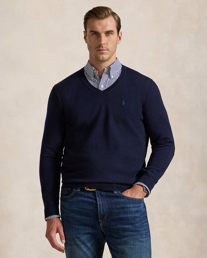 Ralph Lauren Washable Wool VNeck Sweater