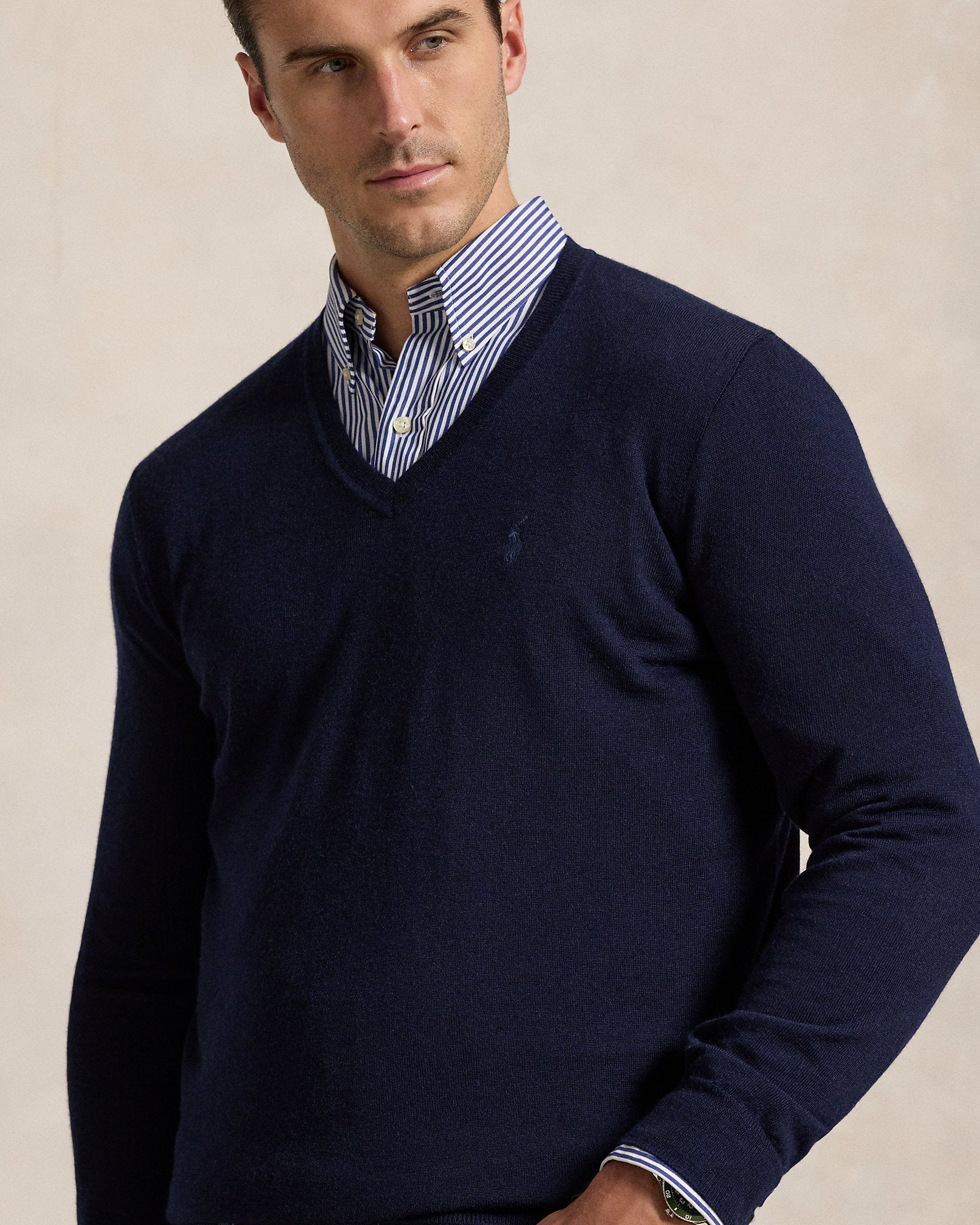 Ralph Lauren Washable Wool VNeck Sweater